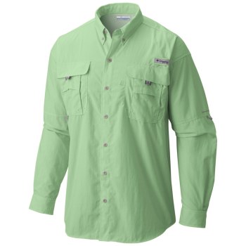 Columbia Overhemd Heren, PFG Bahama II Long Sleeve Groen, 90LHUZANV